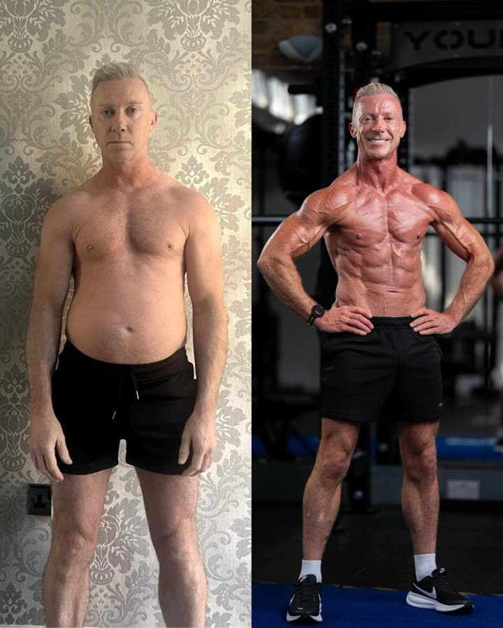 Darren, before and after